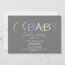 Recherche de police baby shower invitations Bleu
