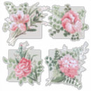 Recherche de vintage rose illustration autocollants Fleurs