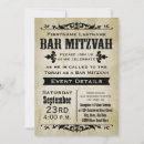 Recherche de vintage bar bat mitzvah invitations Rustique