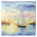 Recherche de peinture de paysage carreaux Bateau