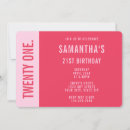 Recherche de 21 ans invitations Typographie audacieuse