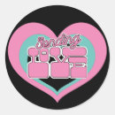 Recherche de coeur chocolat autocollants Rétro