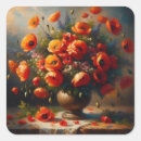 Recherche de red poppies autocollants Floral
