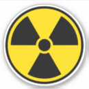 Recherche de symbole atomique autocollants Radioactif