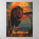 Recherche de vintage safari posters Tanzanie