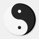 Recherche de de yang de yin refrigérateur magnets Blanc