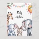 Zoek naar safari dieren briefkaarten Illustratie