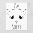 Recherche de chat triste cartes postales Désolé