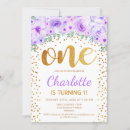 Recherche de purple 1ans anniversaire invitations Baby girl