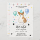 Recherche de corgi invitations Bleu