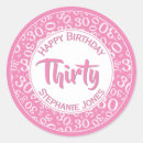 Recherche de numéro 30 autocollants Trente