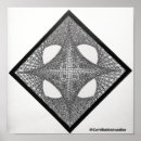 Recherche de mandala noir et blanc posters Géométrique