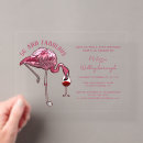 Recherche de flamant drôle invitations Rose