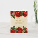 Recherche de rose rouge vintage invitations Aquarelle