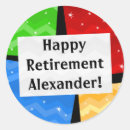 Recherche de retraite heureuse autocollants Parti