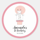 Recherche de girafe mignonne autocollants Montgolfière