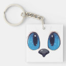 Recherche de yeux porteclés Chaton mignon