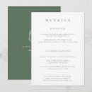 Recherche de initiales verticales 11x16 invitations Moderne