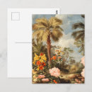 Recherche de palmiers tropicaux cartes postales Vintage
