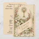 Recherche de vintage petite communion invitations Religieux