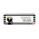 Recherche de rayure florale Noir et blanc