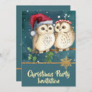 Recherche de hibou de noël invitations Mignon