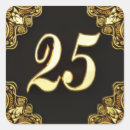 Recherche de anniversaire de 25 ans autocollants Noir