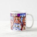 Recherche de visage de bande dessinée tasses Illustration