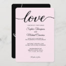 Recherche de noir rose mariage invitations Noir et blanc