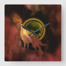 Recherche de loup et lune horloges Animal