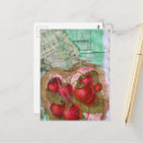 Recherche de rose fraise cartes postales Vert