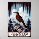 Zoek naar vogels vintage posters Illustratie