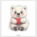 Recherche de ours blanc blanc autocollants Cœur