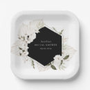 Recherche de de bohème assiettes en papier Fleurs blanches