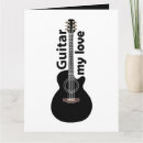 Recherche de guitare noire vœux cartes Guitariste