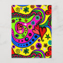 Recherche de rose fluorescent cartes postales Coeur