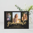 Recherche de black gold graduation invitations Fête de graduation