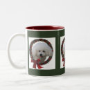 Recherche de frise de bichon tasses Noël