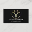 Recherche de symbole de caducée cartes visite Docteur