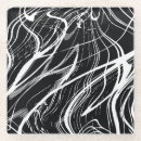 Recherche de marbre noir et blanc dessous de verres Abstrait