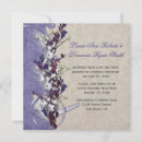 Recherche de pourpre carrées invitations Classique