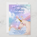 Recherche de licorne rose invitations D'anniversaire magique