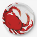 Recherche de crabe assiettes en papier Fruits de mer