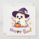 Recherche de fantôme kawaii vœux cartes Saison éffrayante