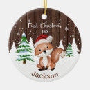 Zoek naar baby vos ornamenten Eerste kerstjaar