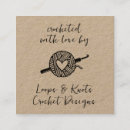 Zoek naar gehaakte visitekaartjes Haakwerk