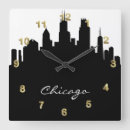 Zoek naar chicago klokken Zwart wit