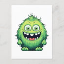 Zoek naar schattige monsters briefkaarten Groen