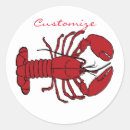 Recherche de homard rouge autocollants Crustacés