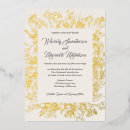 Recherche de crème mariage invitations Feuille d'or
